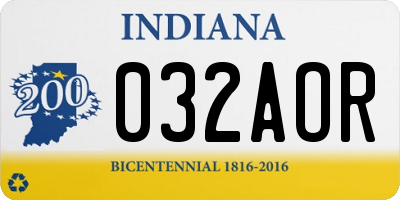 IN license plate 032AOR