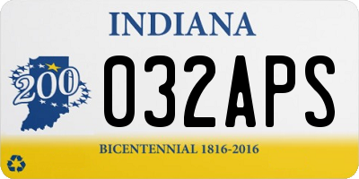 IN license plate 032APS