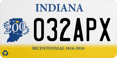 IN license plate 032APX