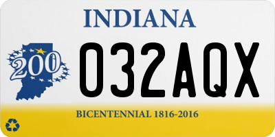 IN license plate 032AQX
