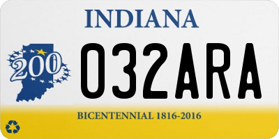 IN license plate 032ARA