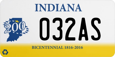 IN license plate 032AS