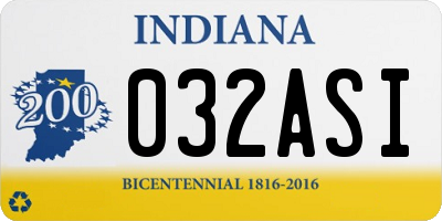 IN license plate 032ASI