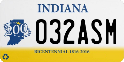 IN license plate 032ASM