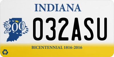 IN license plate 032ASU