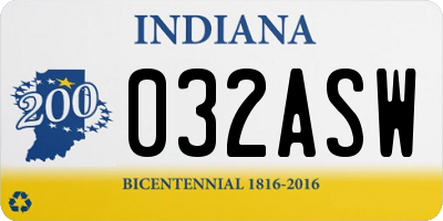 IN license plate 032ASW