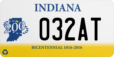 IN license plate 032AT