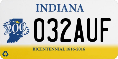 IN license plate 032AUF