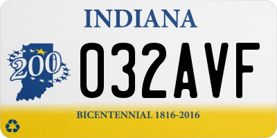 IN license plate 032AVF