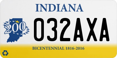 IN license plate 032AXA