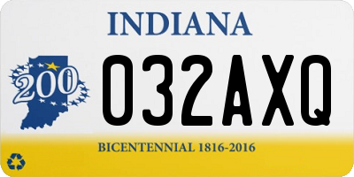 IN license plate 032AXQ