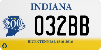IN license plate 032BB