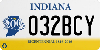 IN license plate 032BCY
