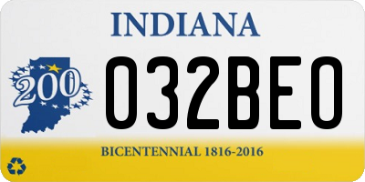 IN license plate 032BEO