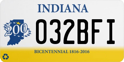 IN license plate 032BFI