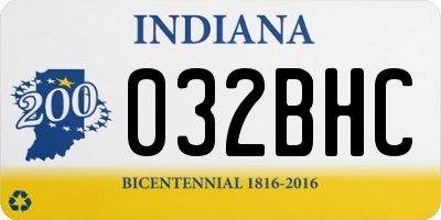 IN license plate 032BHC