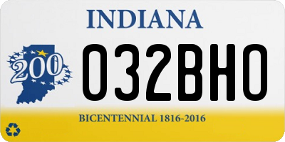 IN license plate 032BHO