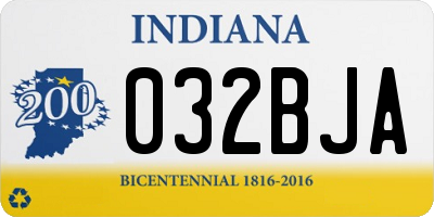 IN license plate 032BJA