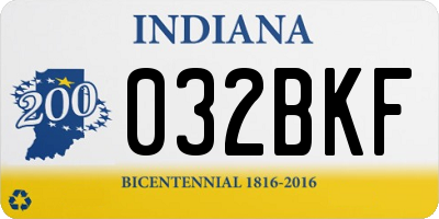 IN license plate 032BKF