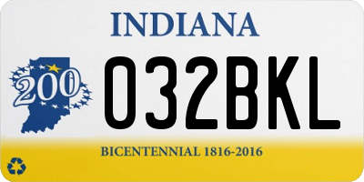 IN license plate 032BKL