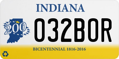 IN license plate 032BOR