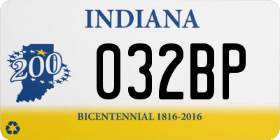 IN license plate 032BP