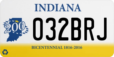 IN license plate 032BRJ