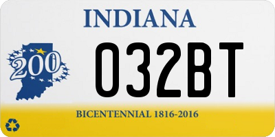 IN license plate 032BT