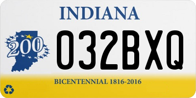 IN license plate 032BXQ