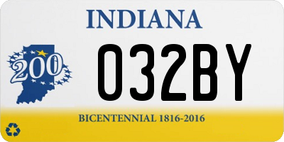 IN license plate 032BY