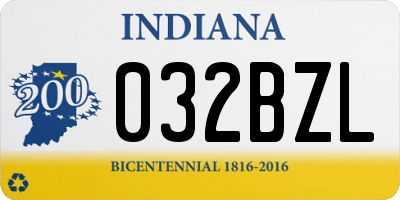 IN license plate 032BZL