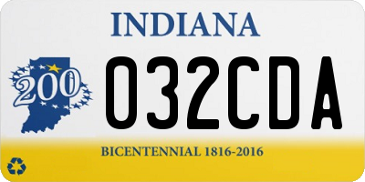 IN license plate 032CDA