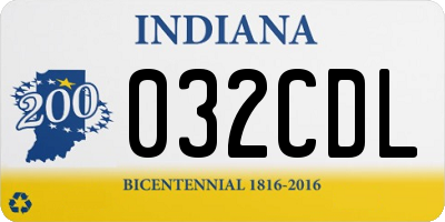 IN license plate 032CDL