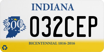 IN license plate 032CEP