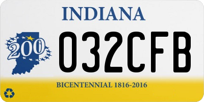 IN license plate 032CFB