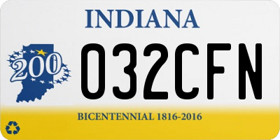IN license plate 032CFN