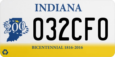 IN license plate 032CFO