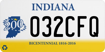 IN license plate 032CFQ