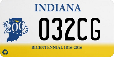 IN license plate 032CG