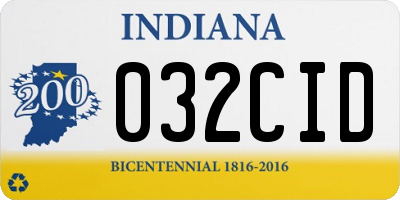 IN license plate 032CID