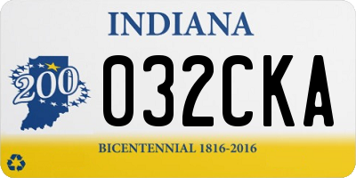 IN license plate 032CKA