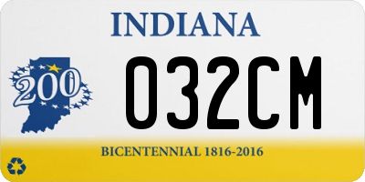 IN license plate 032CM