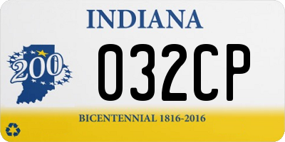 IN license plate 032CP