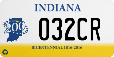 IN license plate 032CR