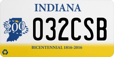 IN license plate 032CSB