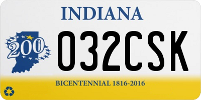 IN license plate 032CSK