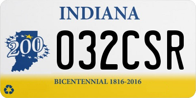 IN license plate 032CSR