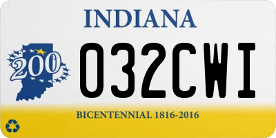 IN license plate 032CWI