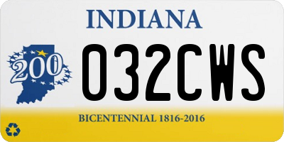 IN license plate 032CWS
