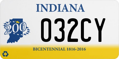 IN license plate 032CY